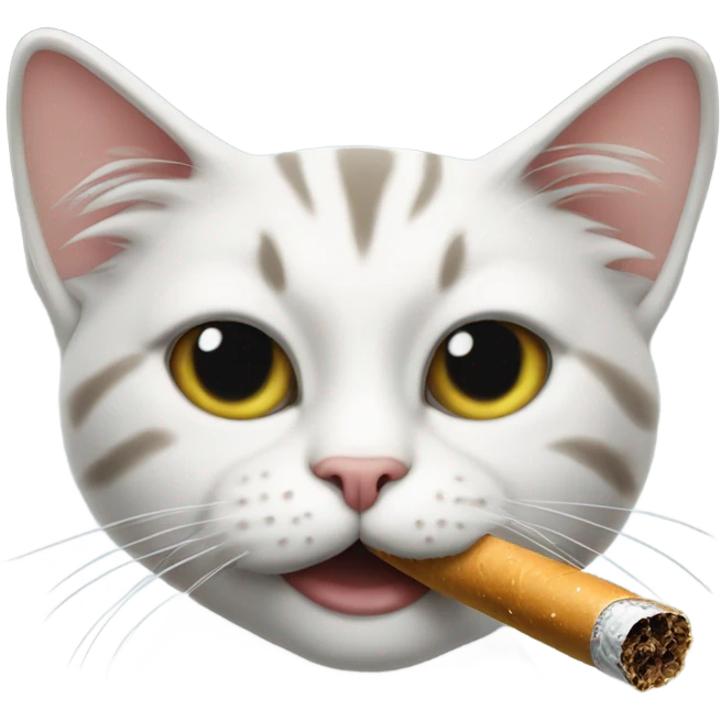 Cat smoking a cig emoji