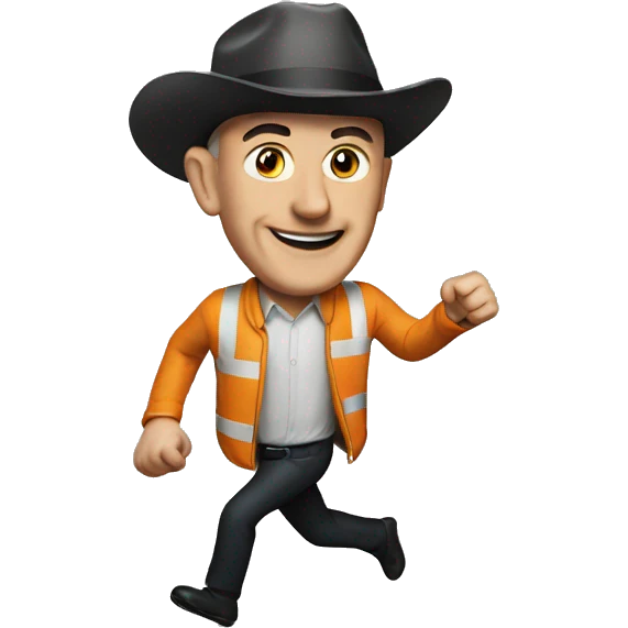 Jeff Bezos runs to the right emoji