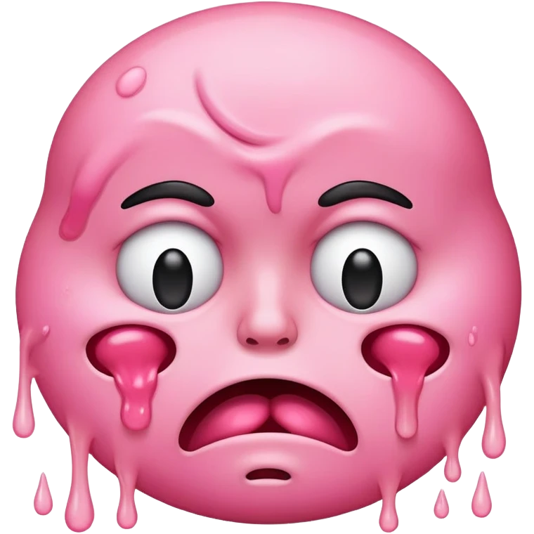 pink throwing up face emoji