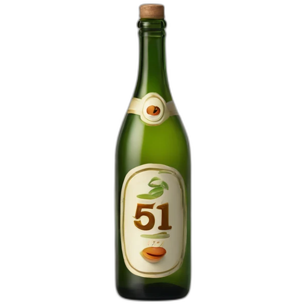Bouteille et verre de 51 emoji