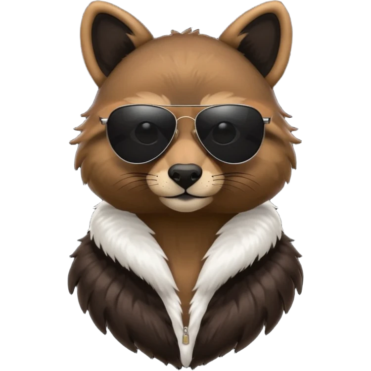 animal head and body wtih black sunglasses  emoji