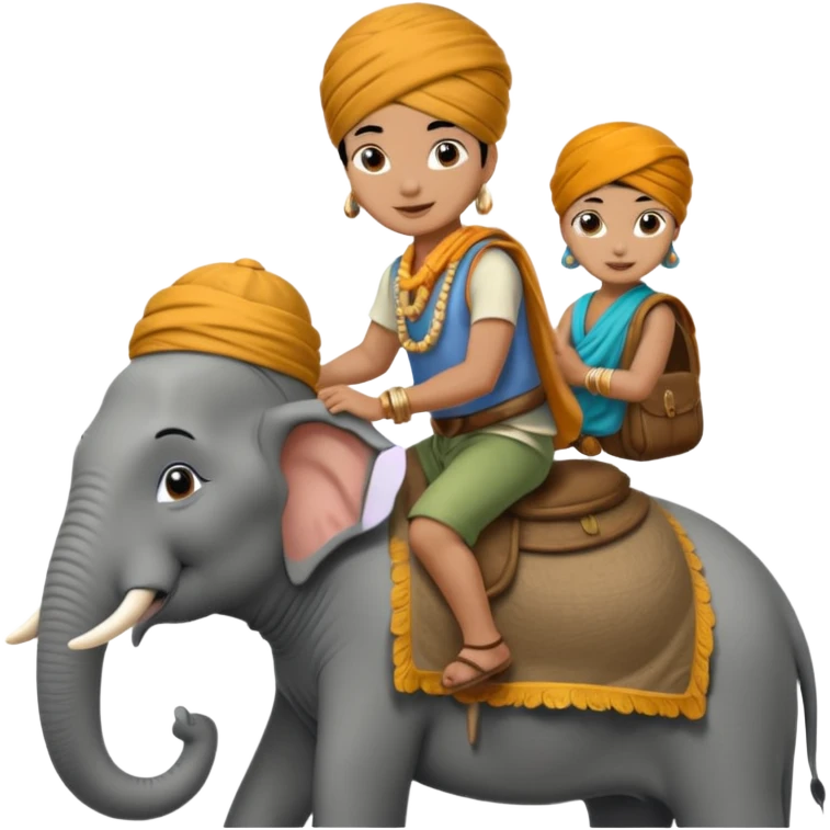  Rider on elephant emoji