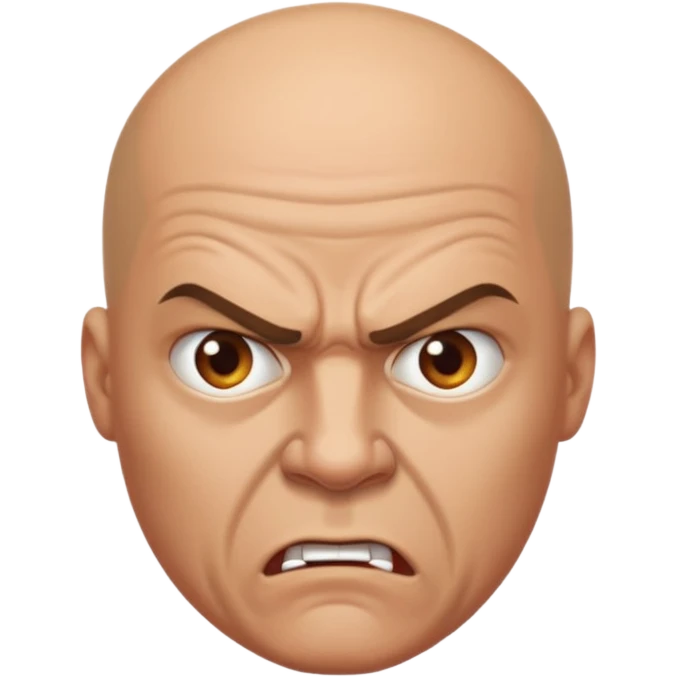 angry bald man emoji