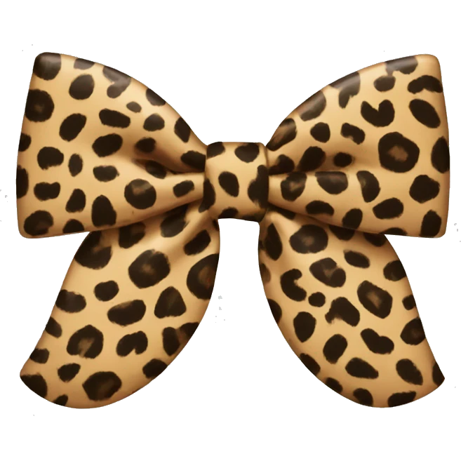 Leopard print bow emoji