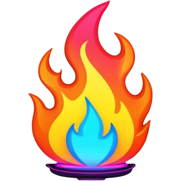 neon fire emoji