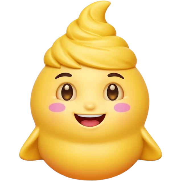 joyful imaginative character named Womplepop with unique squishy form bright colors friendly expression classic emoji style emoji