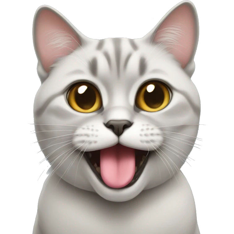 A British cat licks its lips emoji