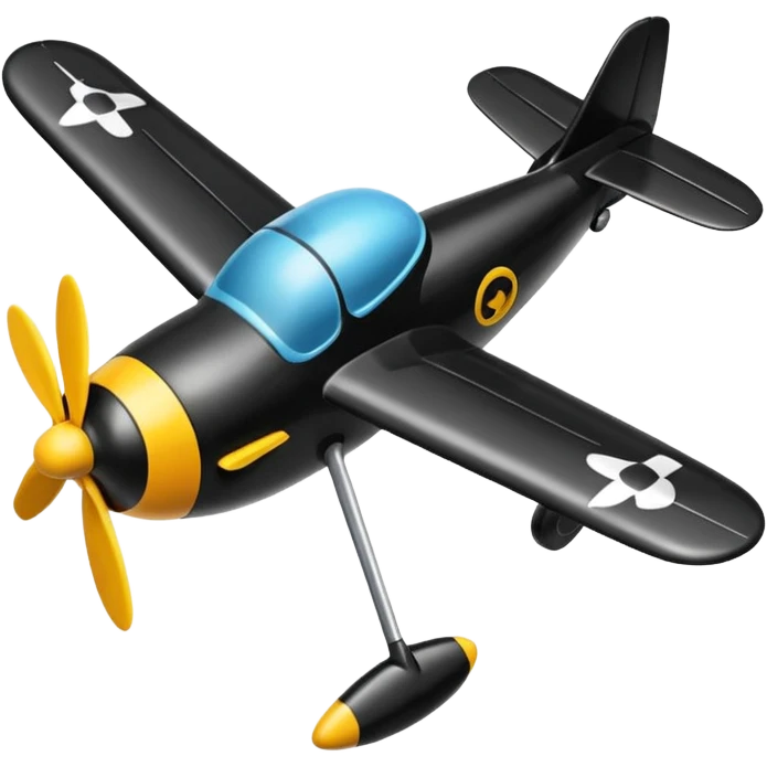 toy black plane emoji