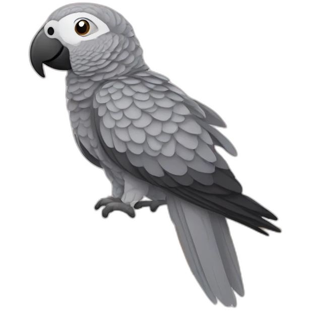 african grey parrot in bed emoji