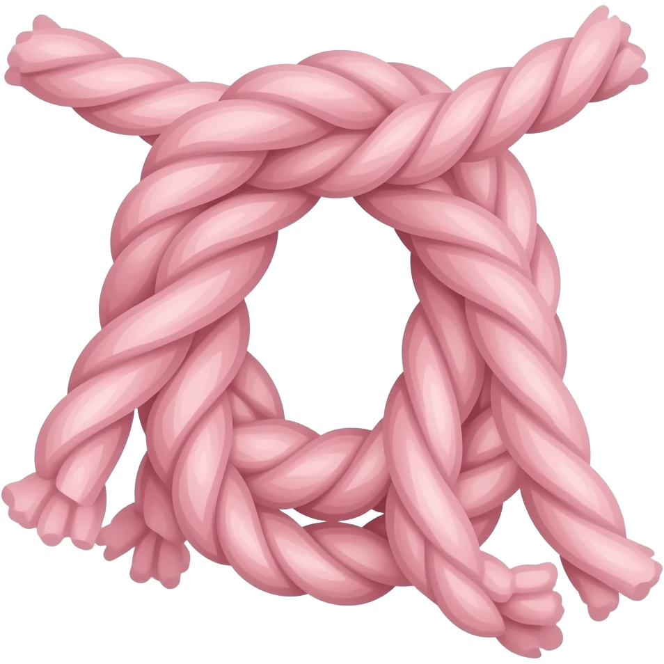 vertical pink loose cord dangling emoji