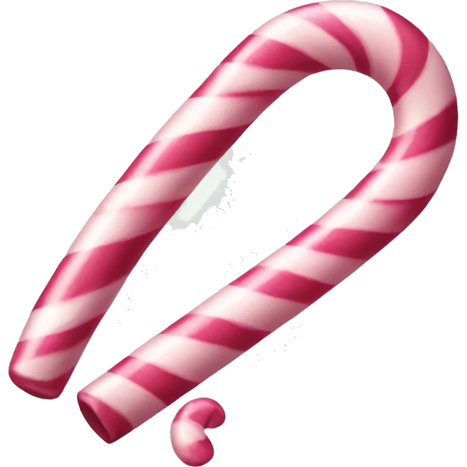 Pink candy cane emoji
