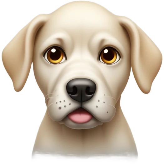 Dog with side eye stare emoji