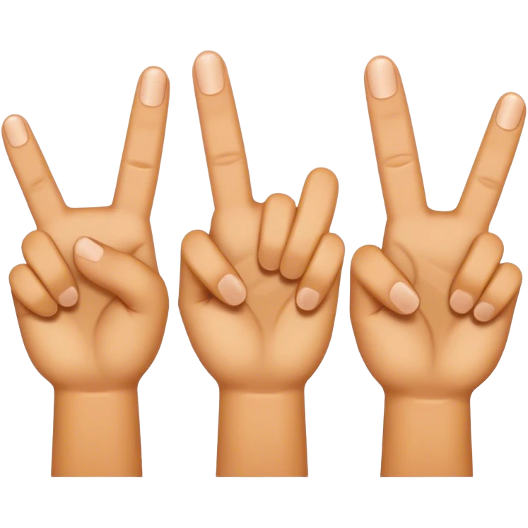 Three fingers emoji