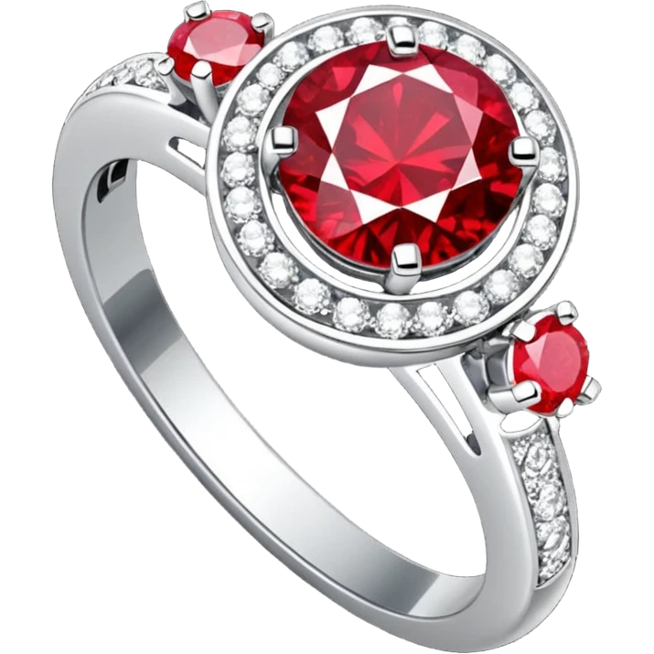 glitter rubi diamond married ring prata emoji