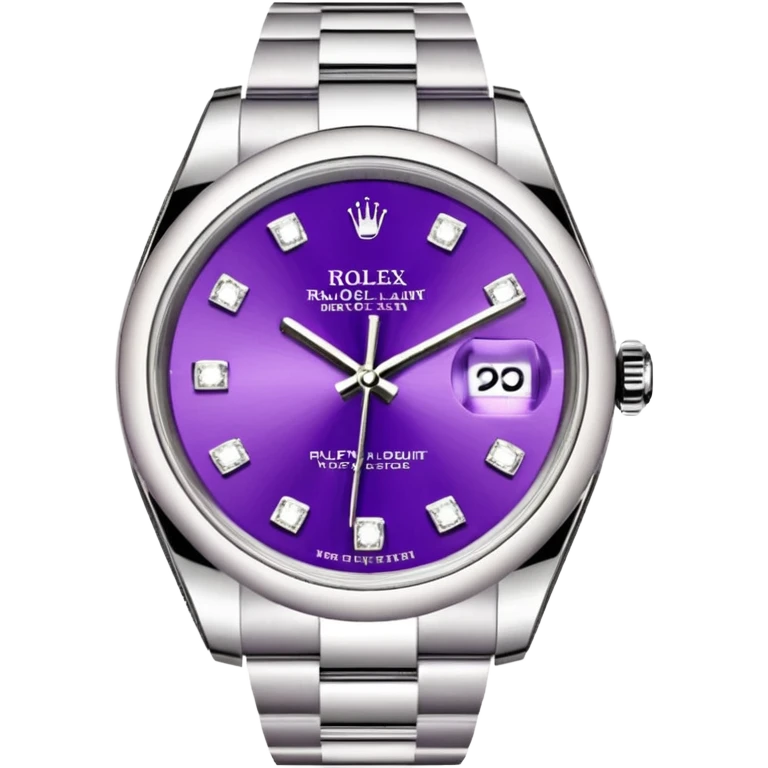 Shine Purple Diamond Rolex emoji