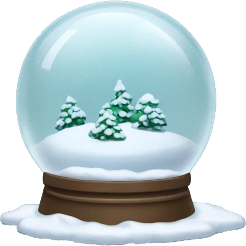 Winter snow globe emoji