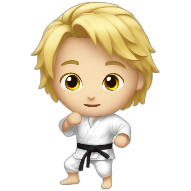 blond kid do karate blond hair emoji