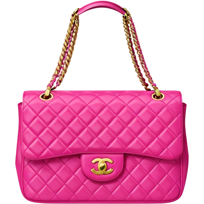 chanel bag color bright pink emoji