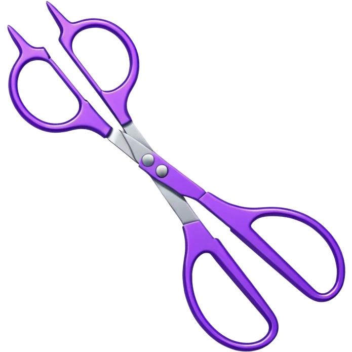 vivid purple minimalist scissor emoji