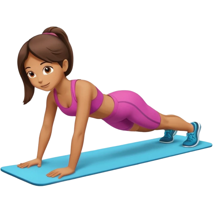 Girl plank exercise emoji