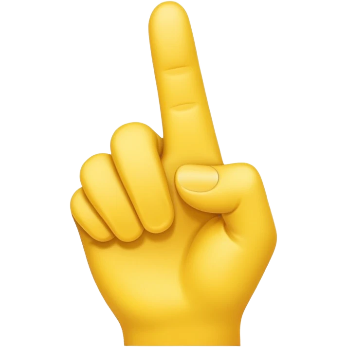 The standard yellow pointing up finger emoji but make the index finger bent  like it's curling emoji