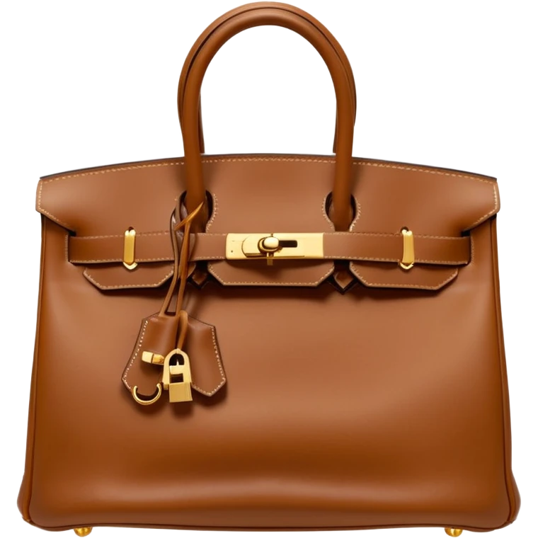 hermes birkin brown bag gold hardware emoji