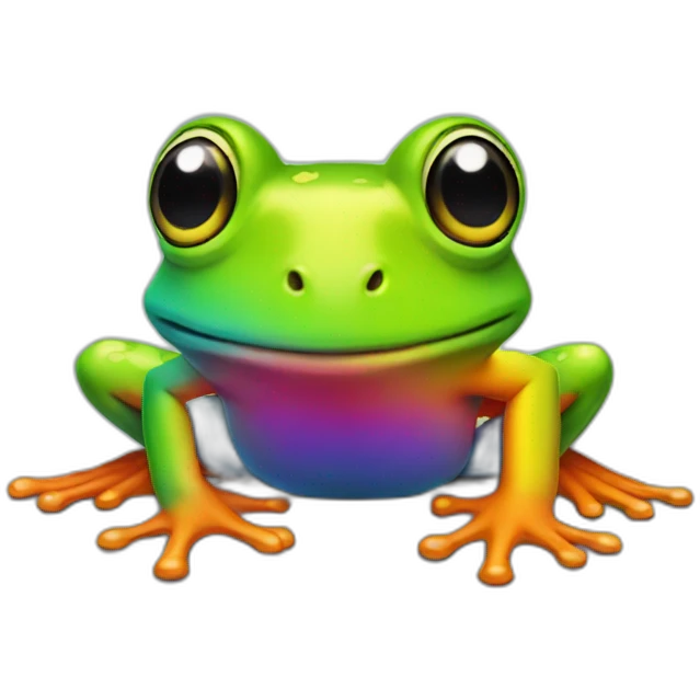rainbow frog emoji