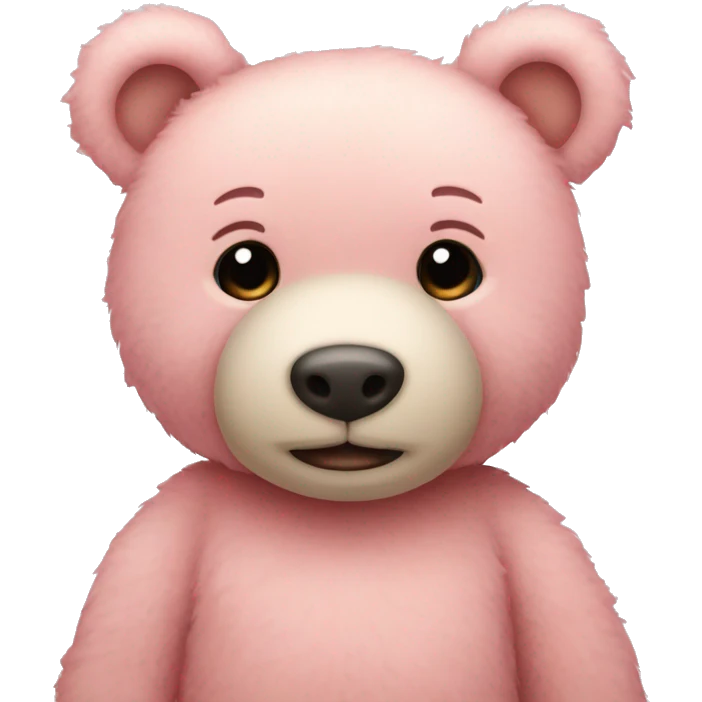 light pink teddy bear emoji