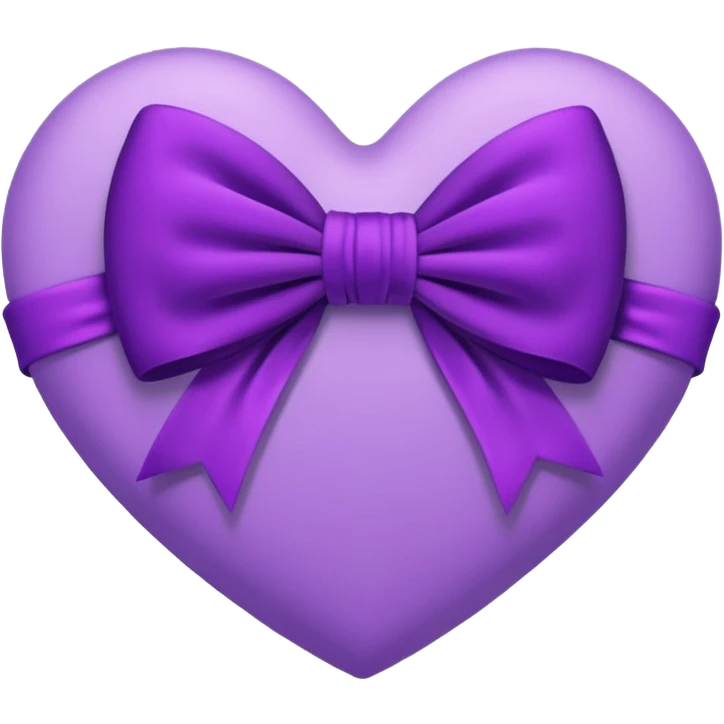 heart with a velvet bow, purple emoji