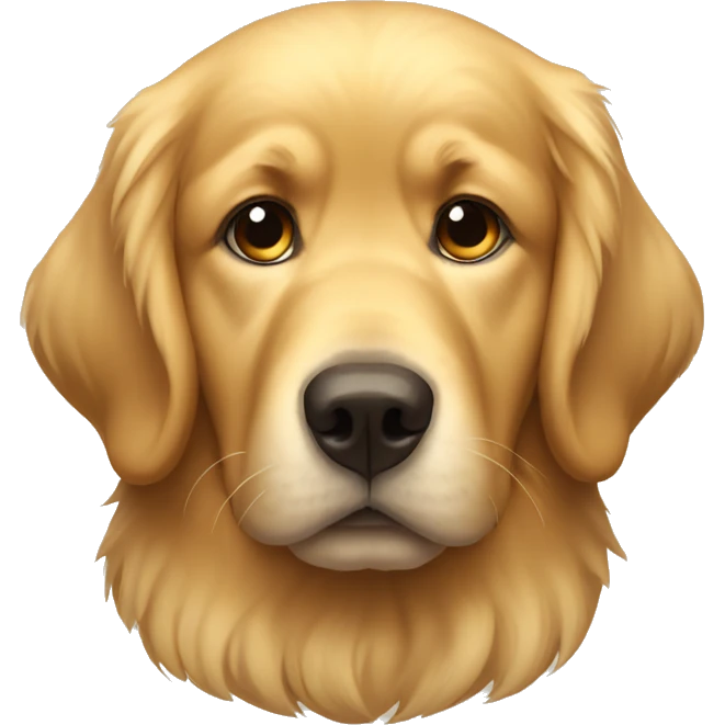 Sad golden retriever looking emoji