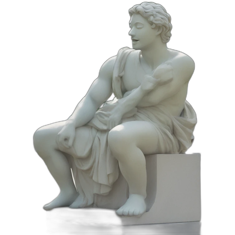 Statue qui cours vers l’arrière pour fuir  emoji