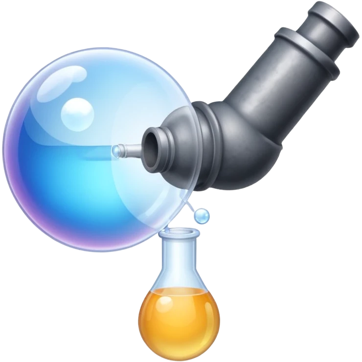 Bubble pipe made of quartz emoji