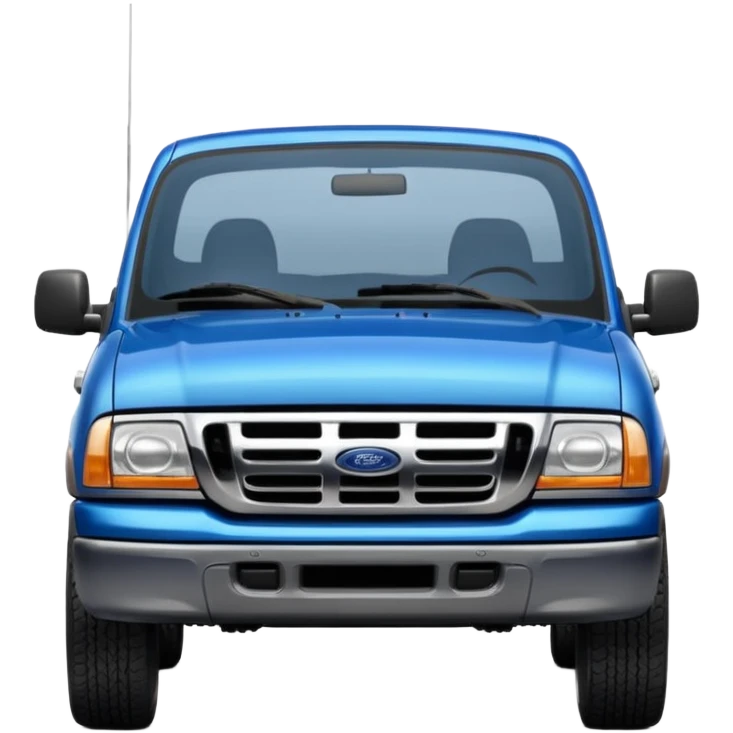 blue 2003 Ford Ranger pickup truck emoji