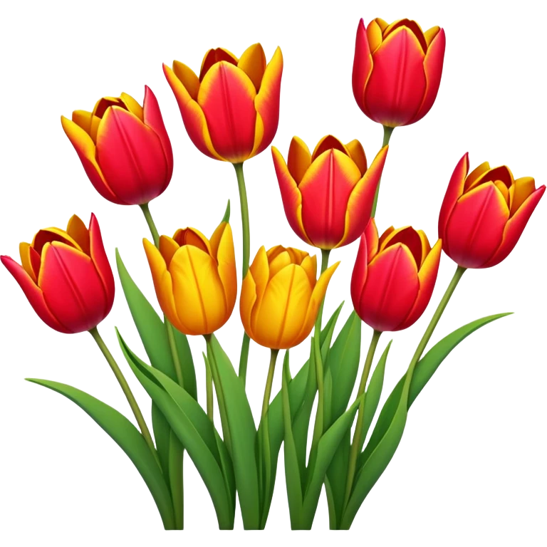 tulip flowers blooming emoji