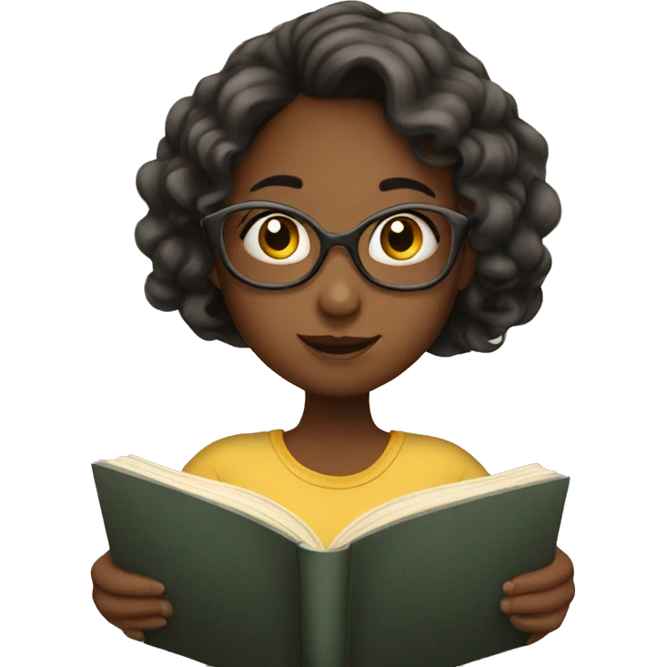 girl reading a book emoji