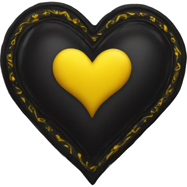 Black yellow heart emoji