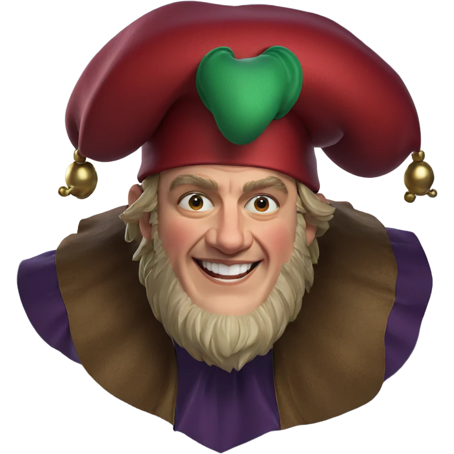 smiling boy in jester hat emoji