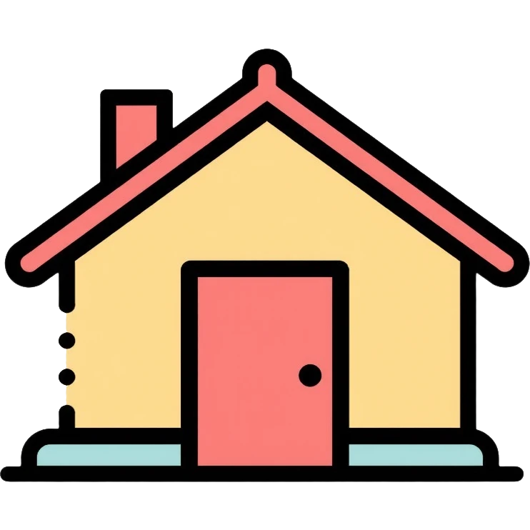 simple home house with roof and door emoji
