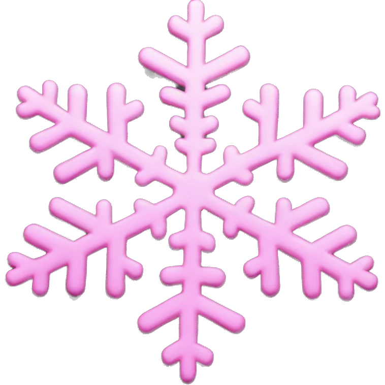 Pink snowflake emoji