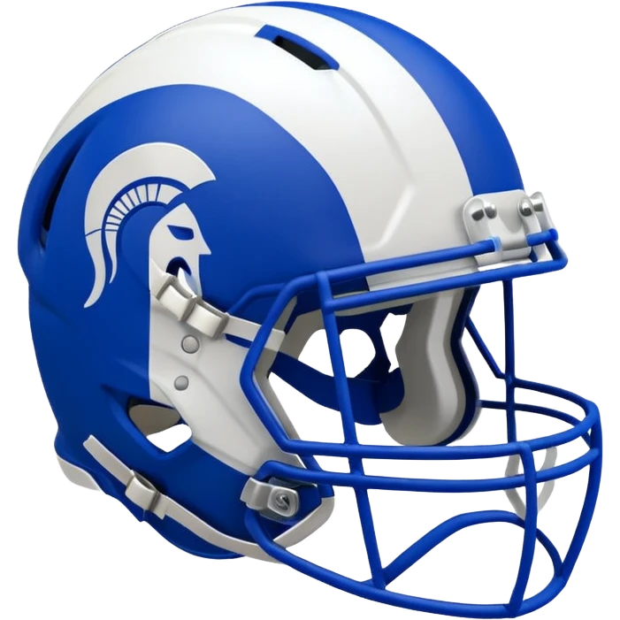 Royal Blue and White Spartan Football Helmand emoji