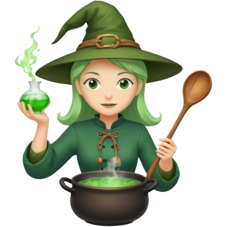 green witch cooking potion emoji