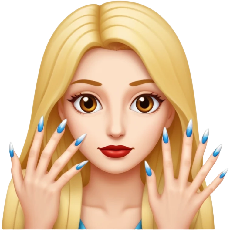 Woman with long nails emoji