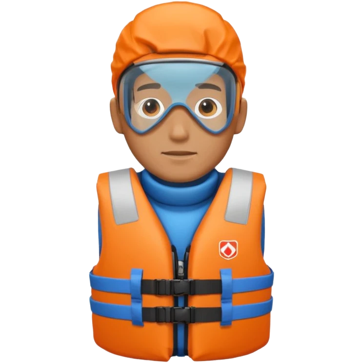 male wearing life jacket emoji