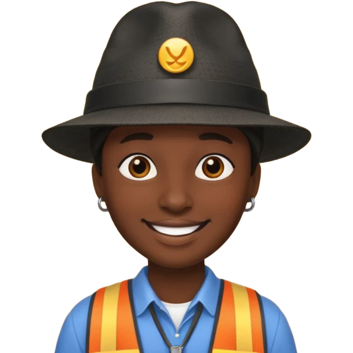 Tour Guide black emoji