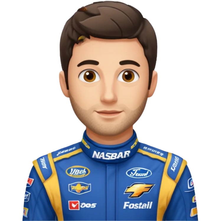 chase elliott nascar driver with stubble  emoji