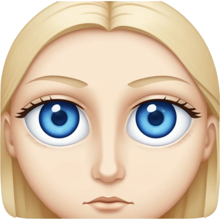 two dark blue eyes of different sizes emoji