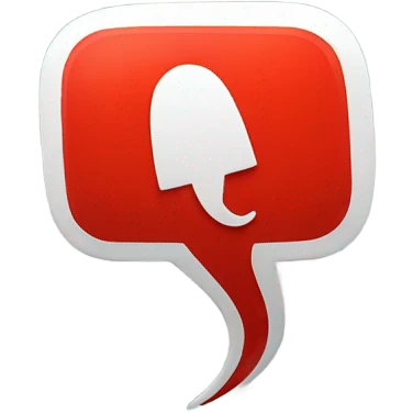 red speech bubble  emoji