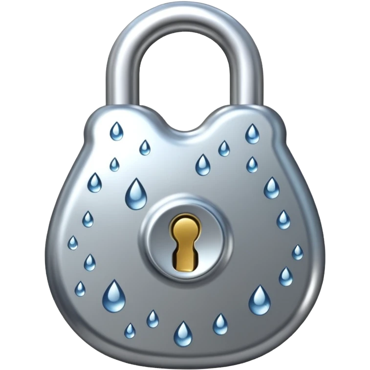 LOCK(WATERDROP SHAPED ）
 emoji