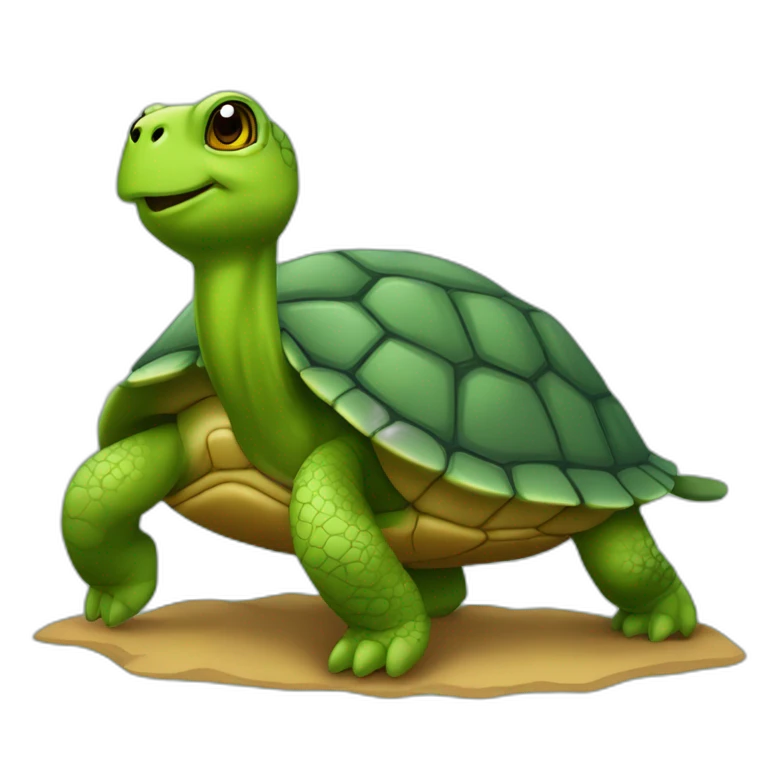 Tortue sur une tortue emoji
