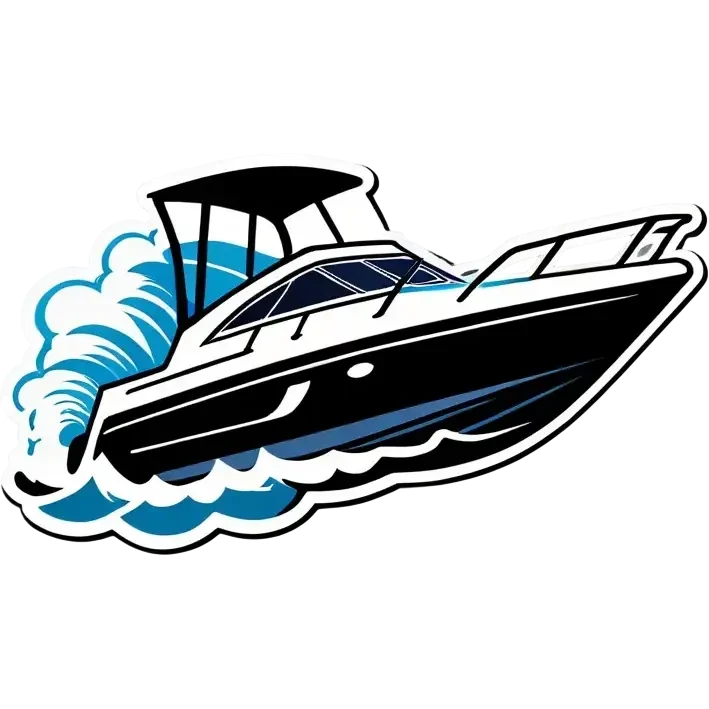 recreational boat in waves emoji